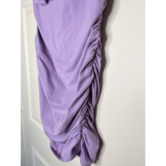 Victoria Secret Bra Top Purple Strapless Sundress Ruched Cotton Medium - Picture 4 of 6